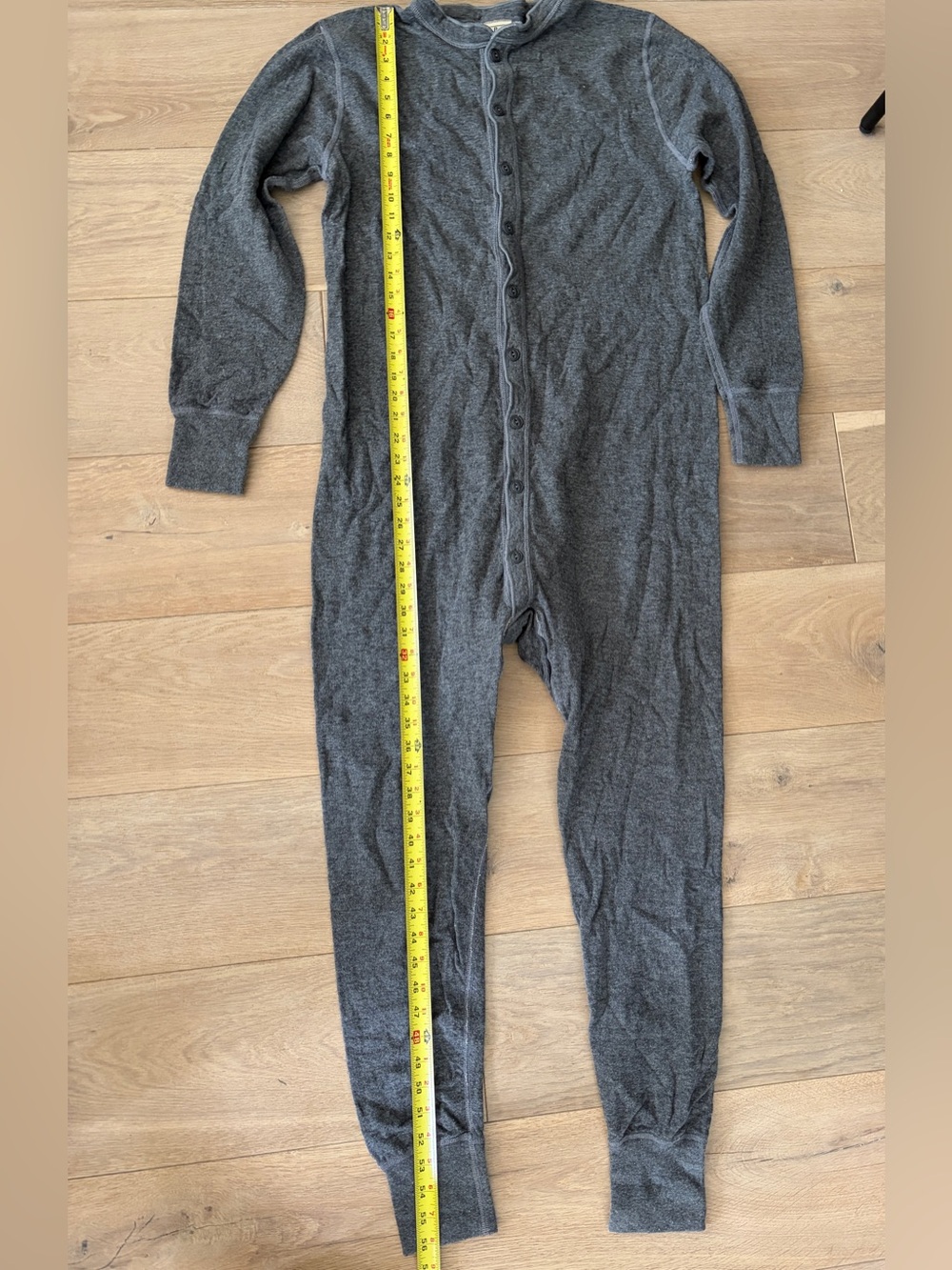 L.L.Bean wool cotton blend Two-Layer Union Suit winter cozy - size medium - Picture 8 of 12